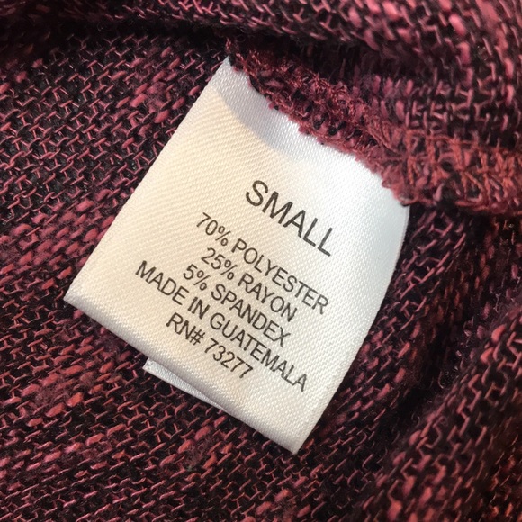 HANG TEN Dark Pink “Wild @ Heart” Long Sleeve Top, Sz. S - Picture 9 of 12